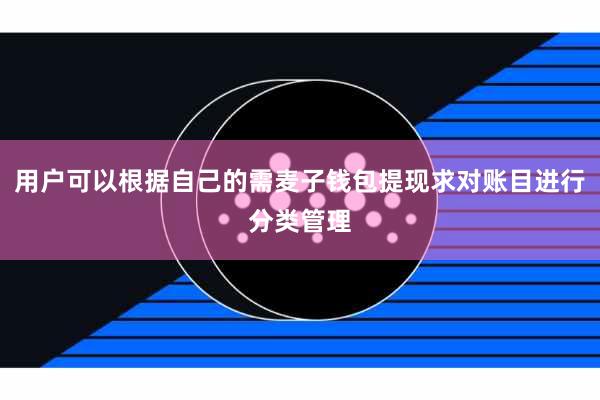 用户可以根据自己的需麦子钱包提现求对账目进行分类管理