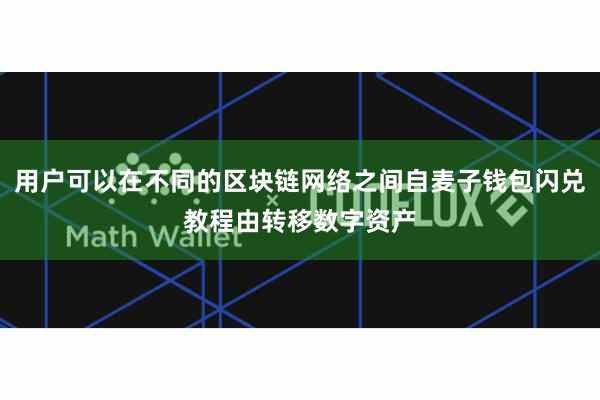 用户可以在不同的区块链网络之间自麦子钱包闪兑教程由转移数字资产