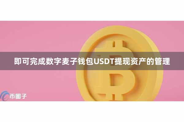 即可完成数字麦子钱包USDT提现资产的管理